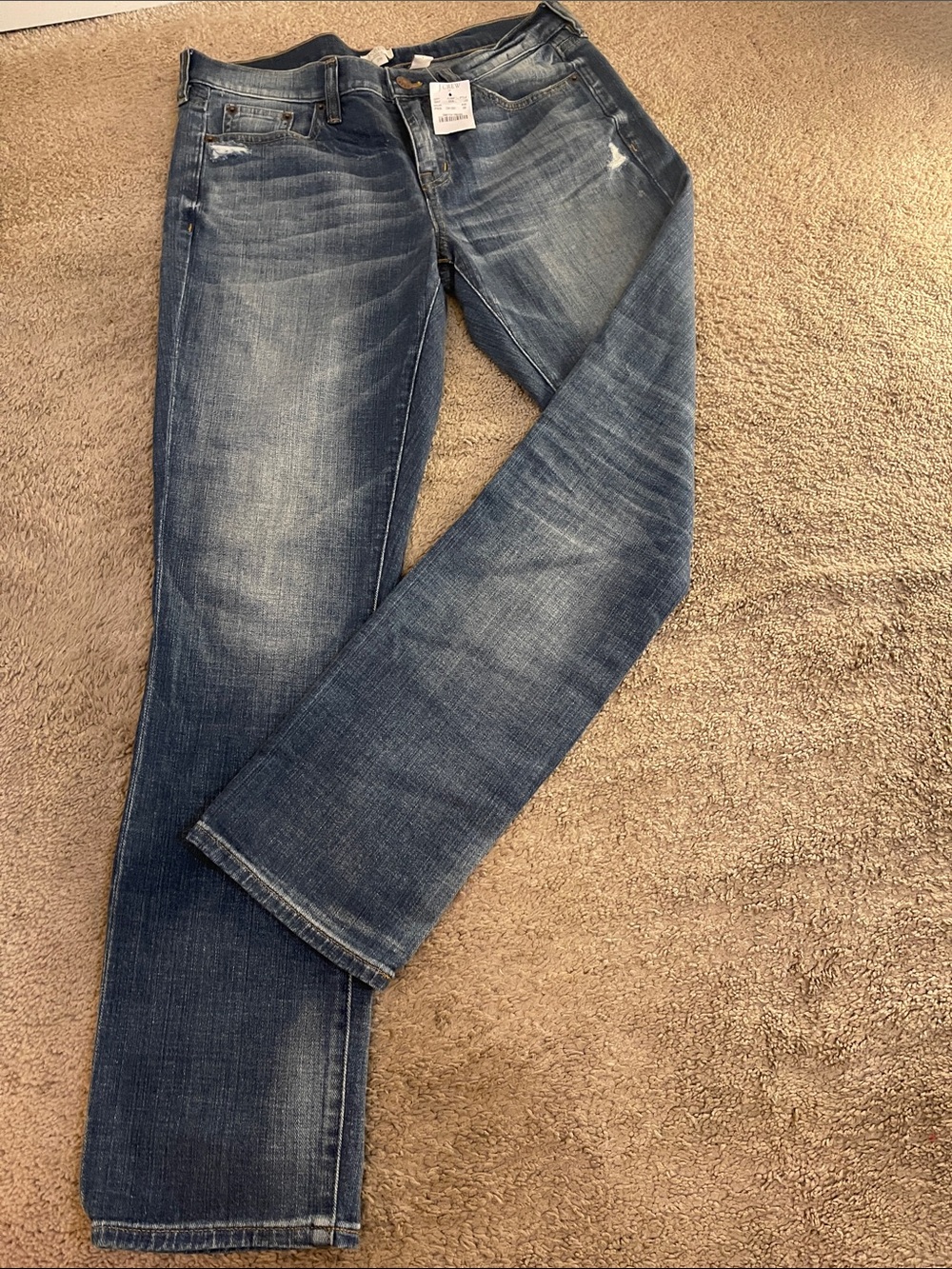 J. Crew Women's Straight Leg Jeans in Medium Blue Wash